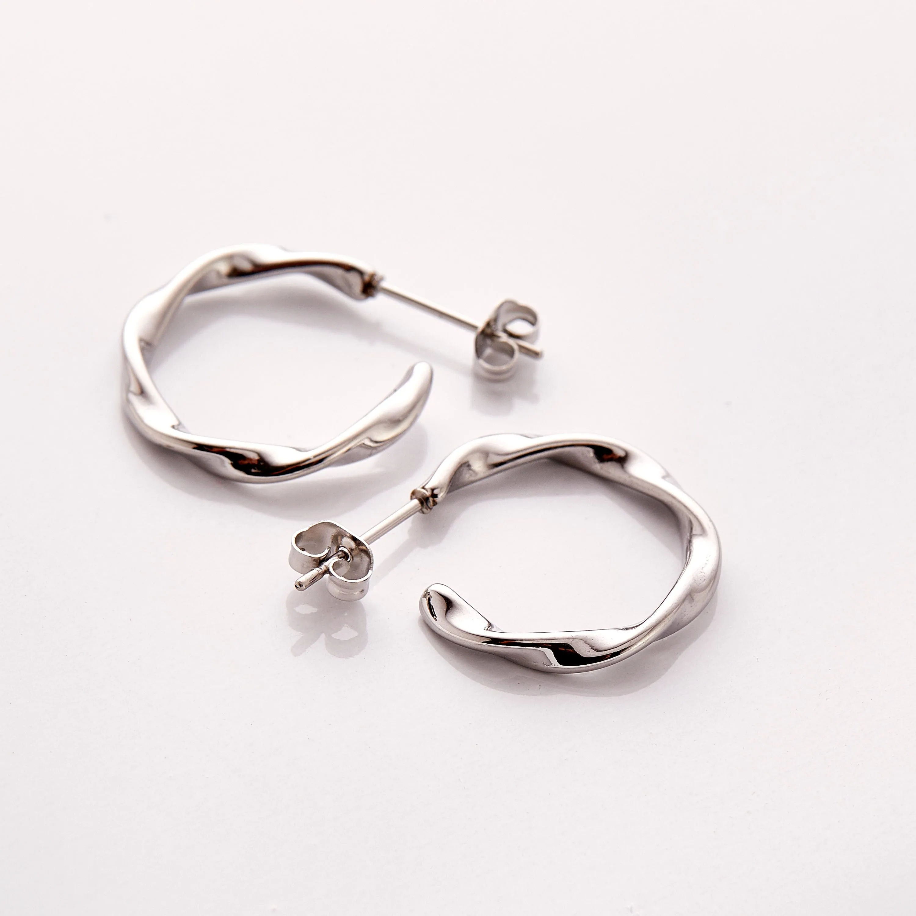 Ripple Hoop Earrings