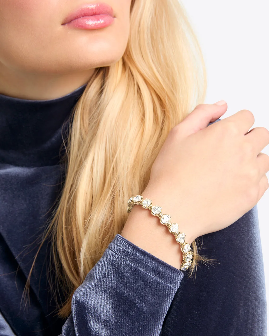 Scallop Gem Stretch Bracelet