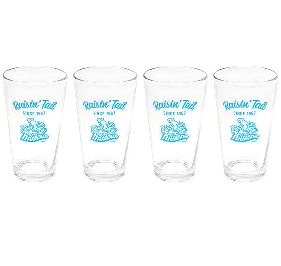 Set of 4 HiJackers Pint Glasses