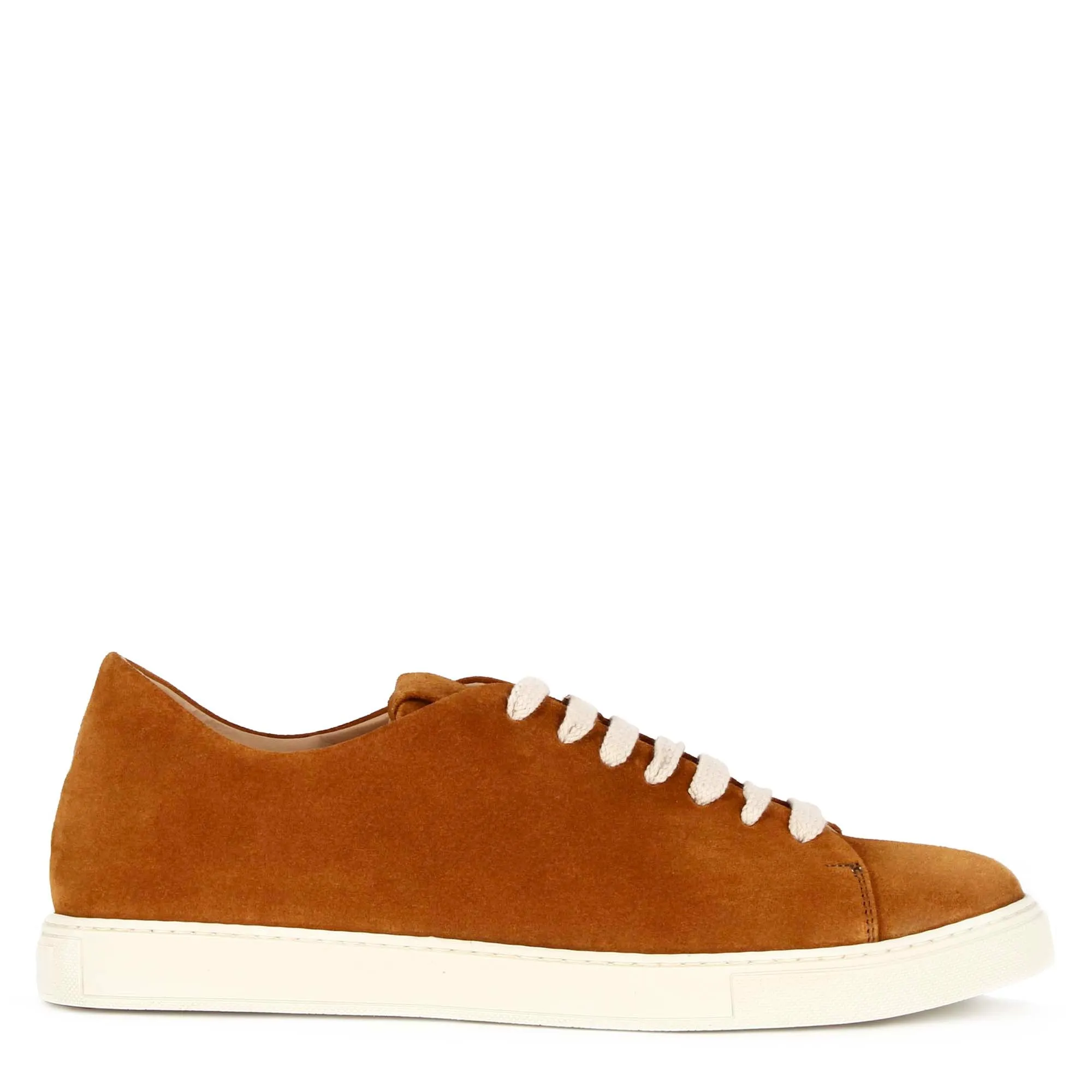 Sneaker classica da uomo in pelle scamosciata colore marrone chiaro