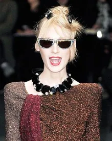 Sonia Rykiel - As Seen on the 2009 Sonia Rykiel Runway Collection - Black Swarovski Front Glasses - One Size