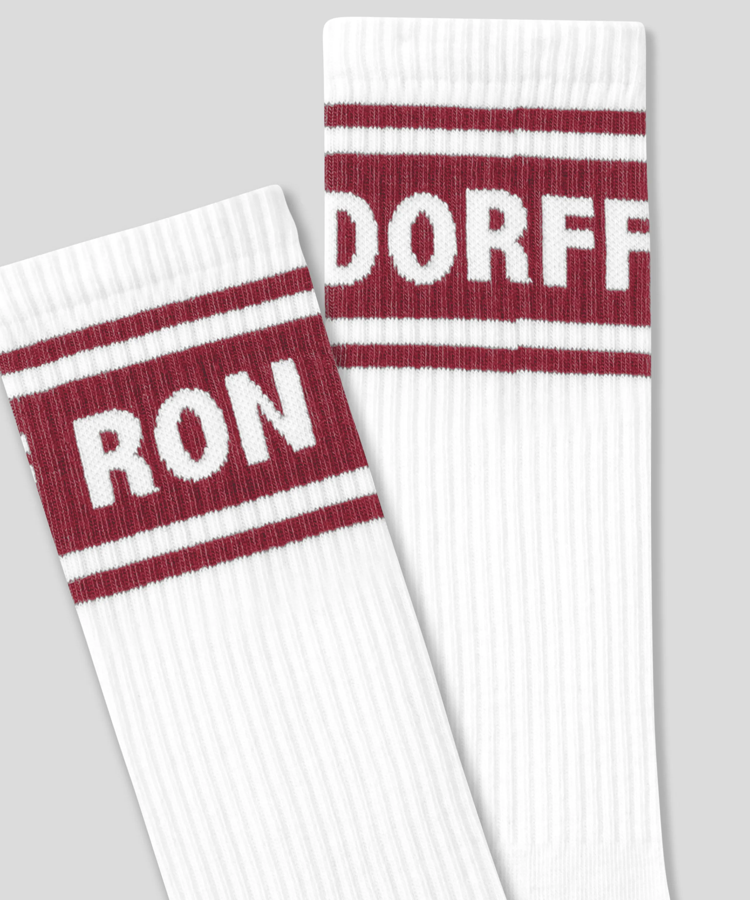 Sports Socks RD w. Stripes: Burnt Red