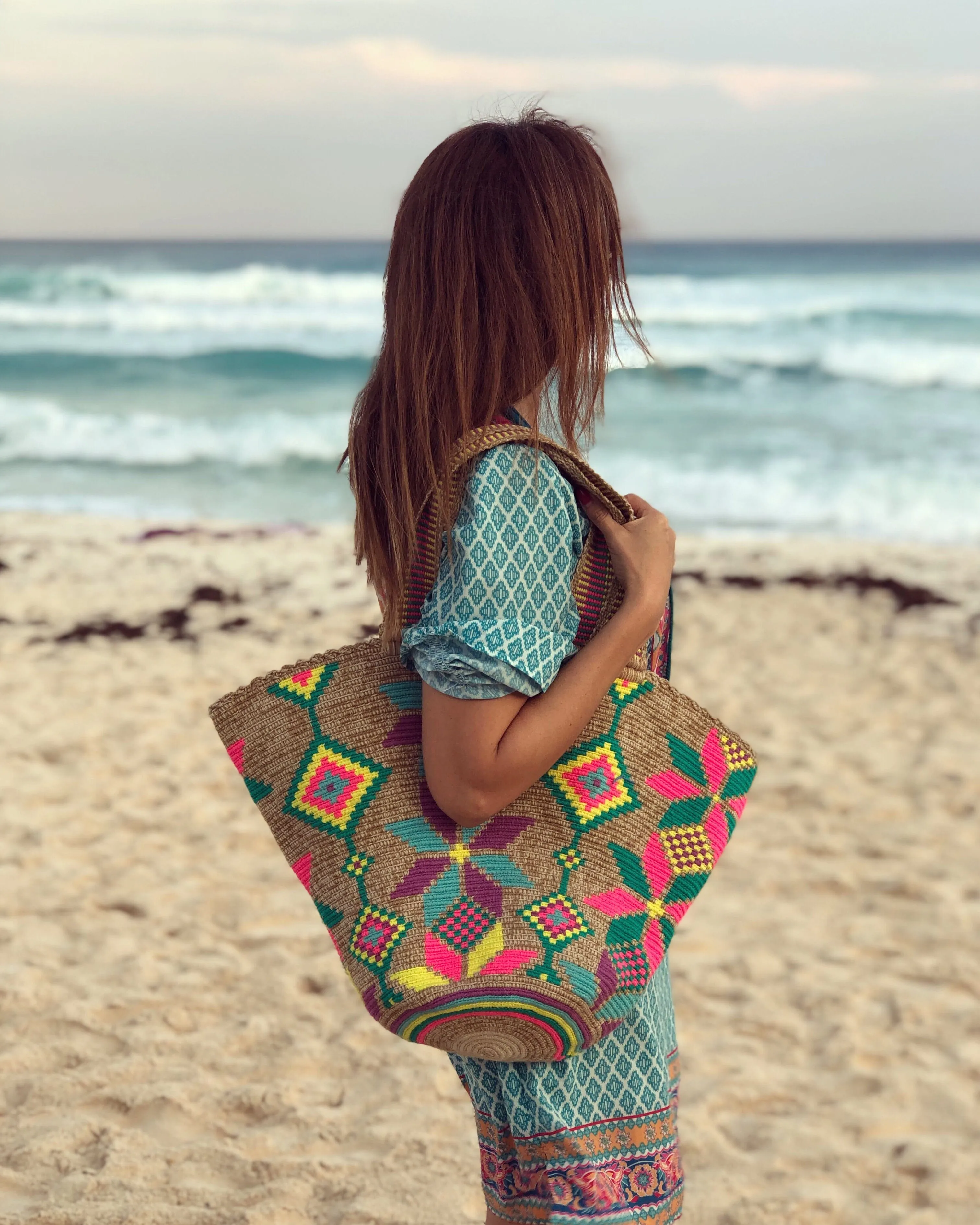 Summer Solstice Tote Bags - Summer Crochet Beach Totes