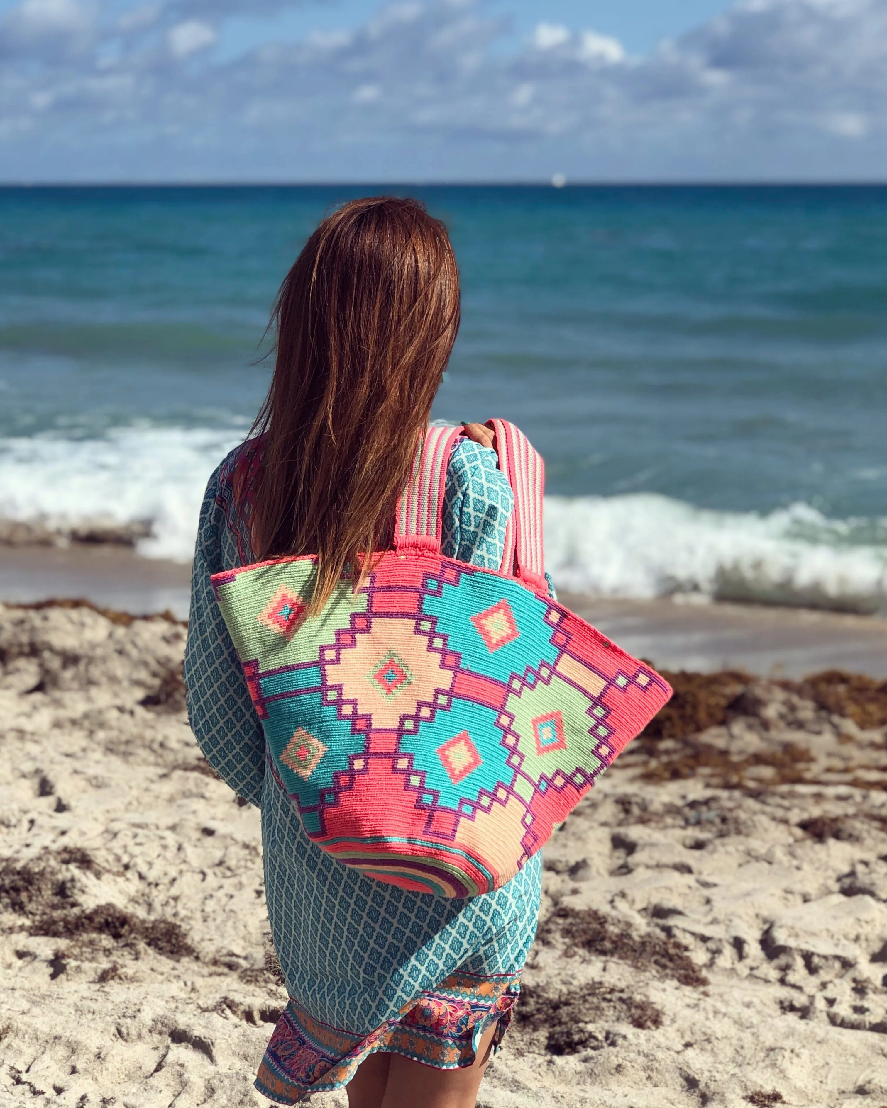 Summer Solstice Tote Bags - Summer Crochet Beach Totes