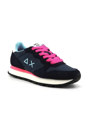 SUN68 Ally Solid Sneaker Donna Navy Blue Z34201