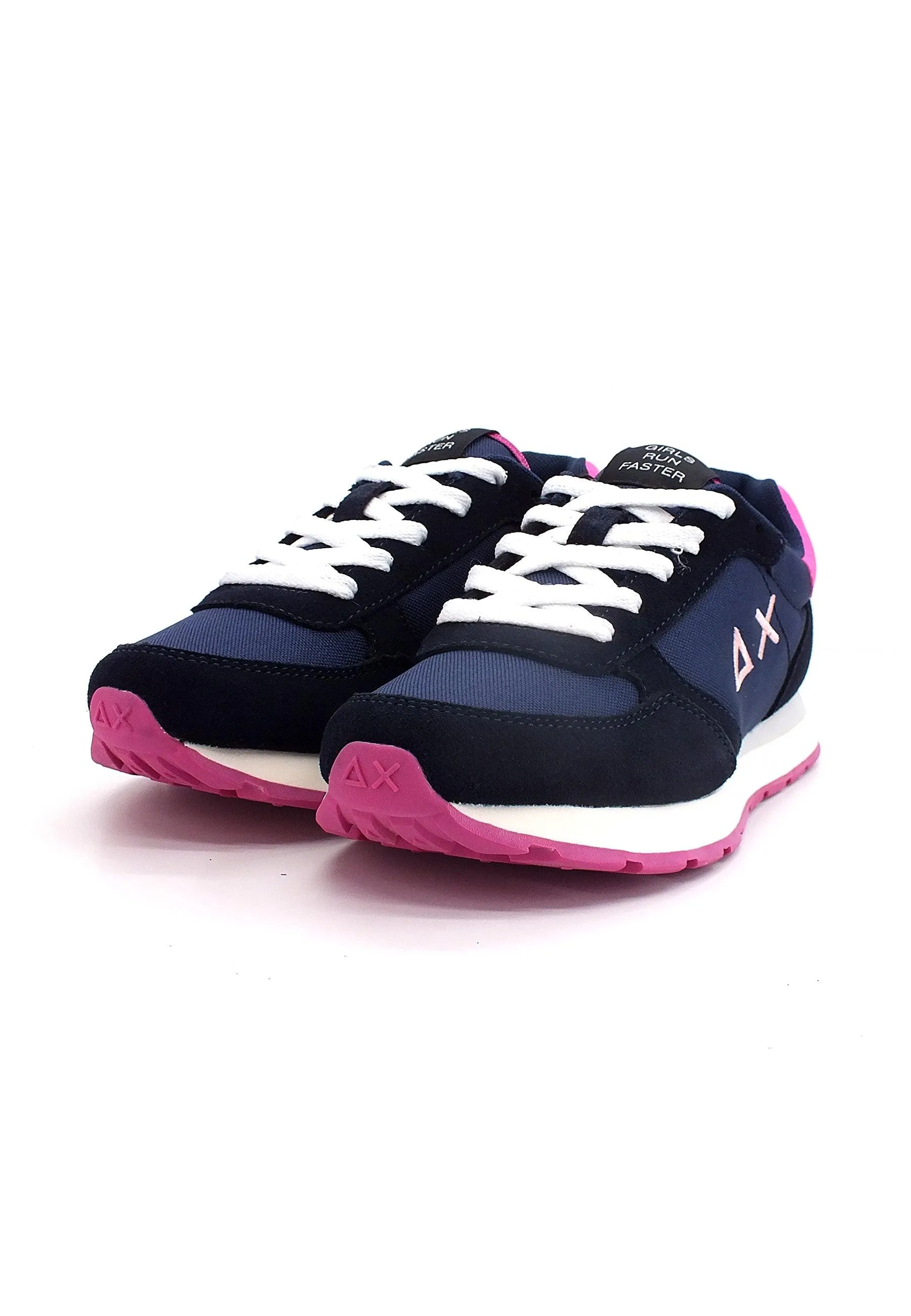 SUN68 Girl's Ally Solid Sneaker Bimbo Navy Blu Z42401T