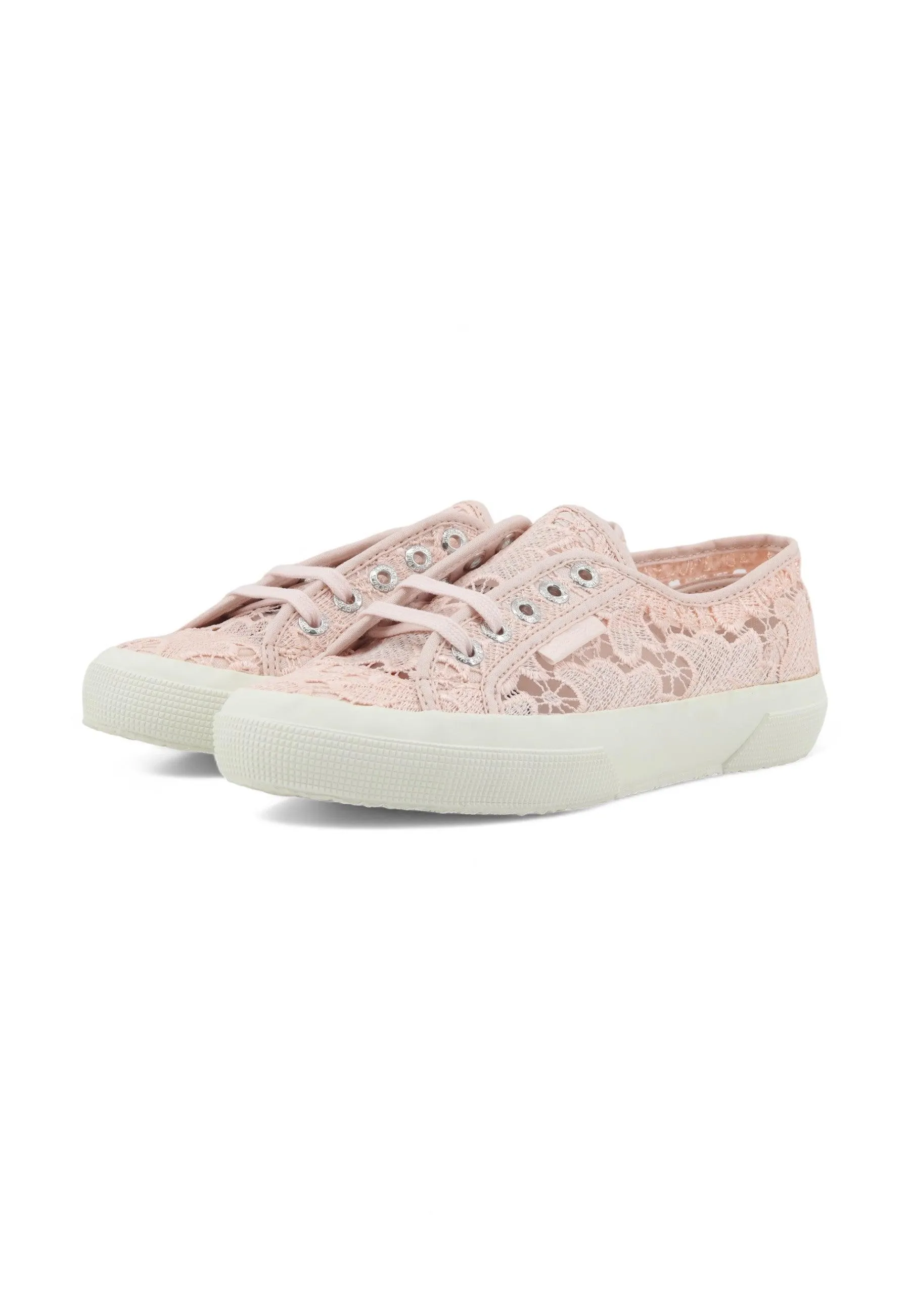 SUPERGA 2750 Macrame Sneaker Donna Pink Ish Avorio S81219W