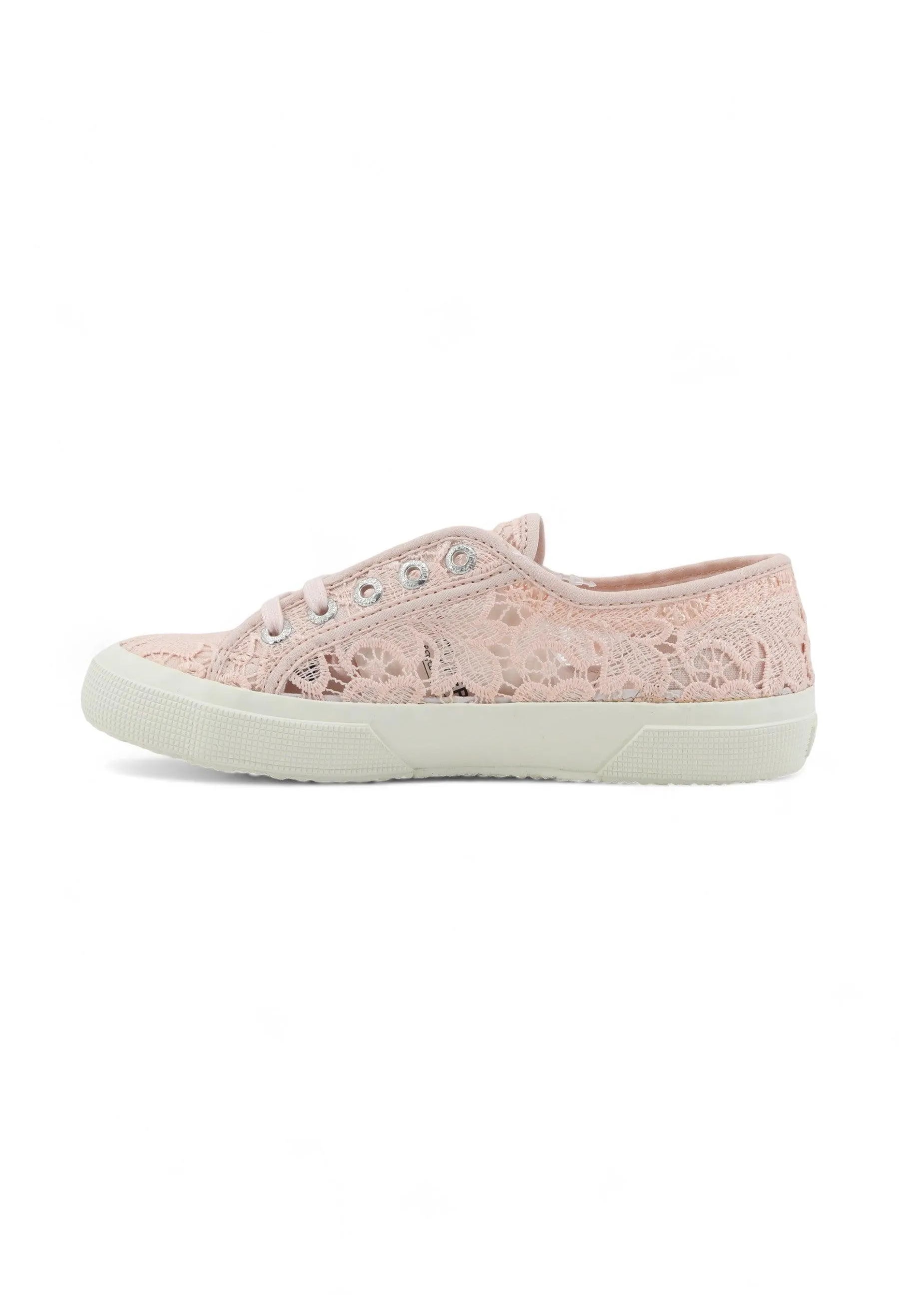 SUPERGA 2750 Macrame Sneaker Donna Pink Ish Avorio S81219W