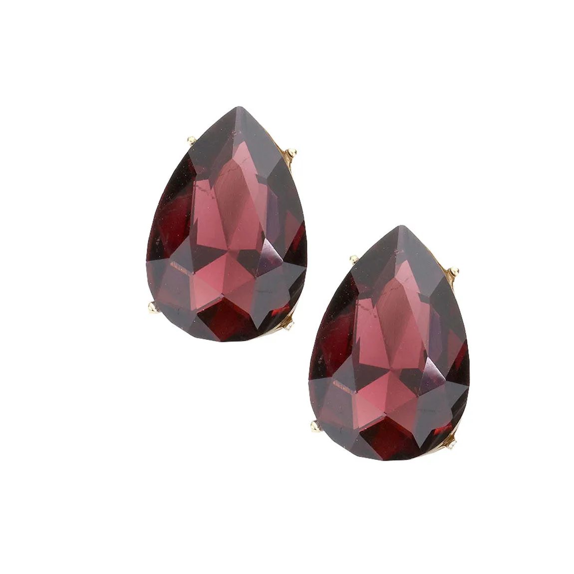 Teardrop Stone Evening Earrings