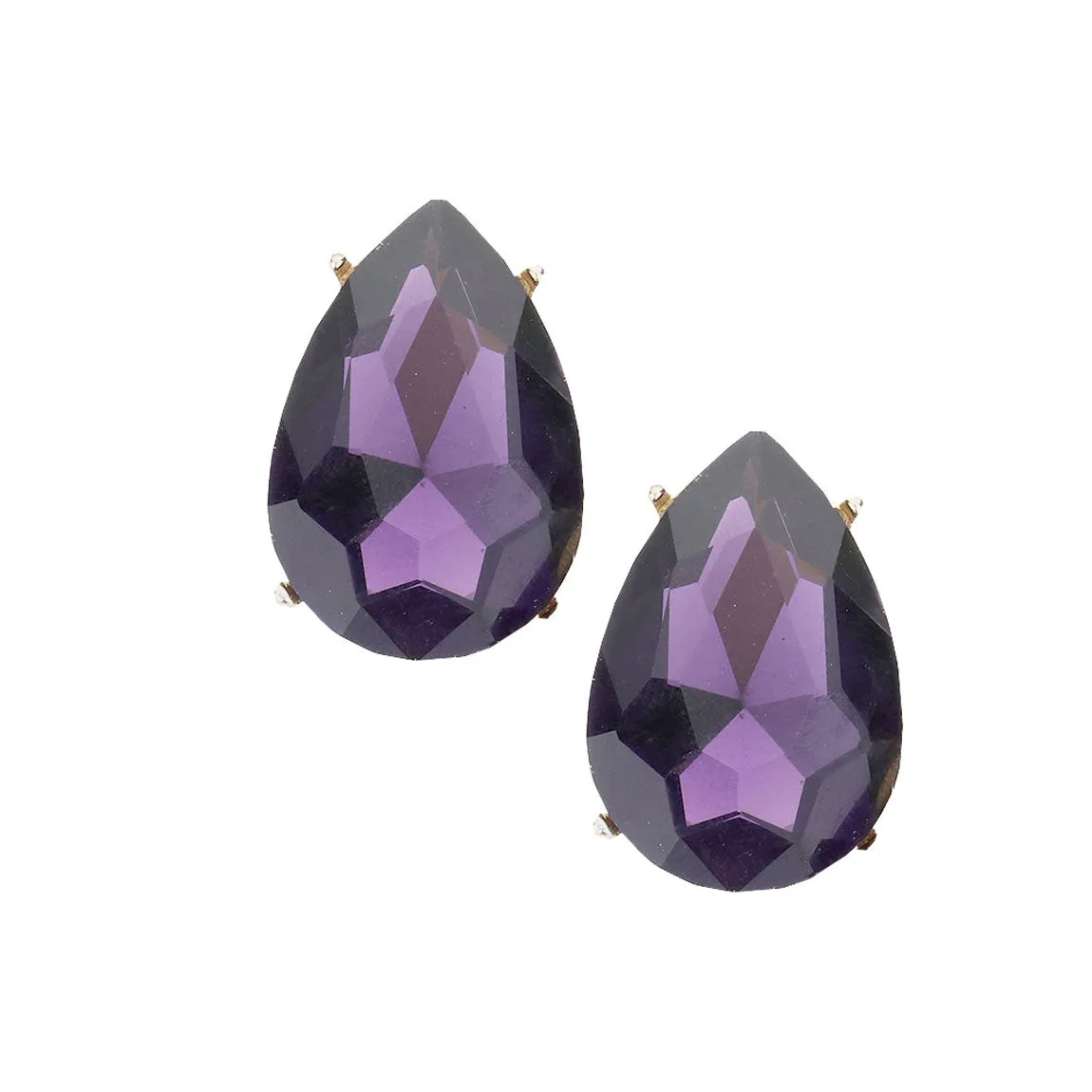 Teardrop Stone Evening Earrings