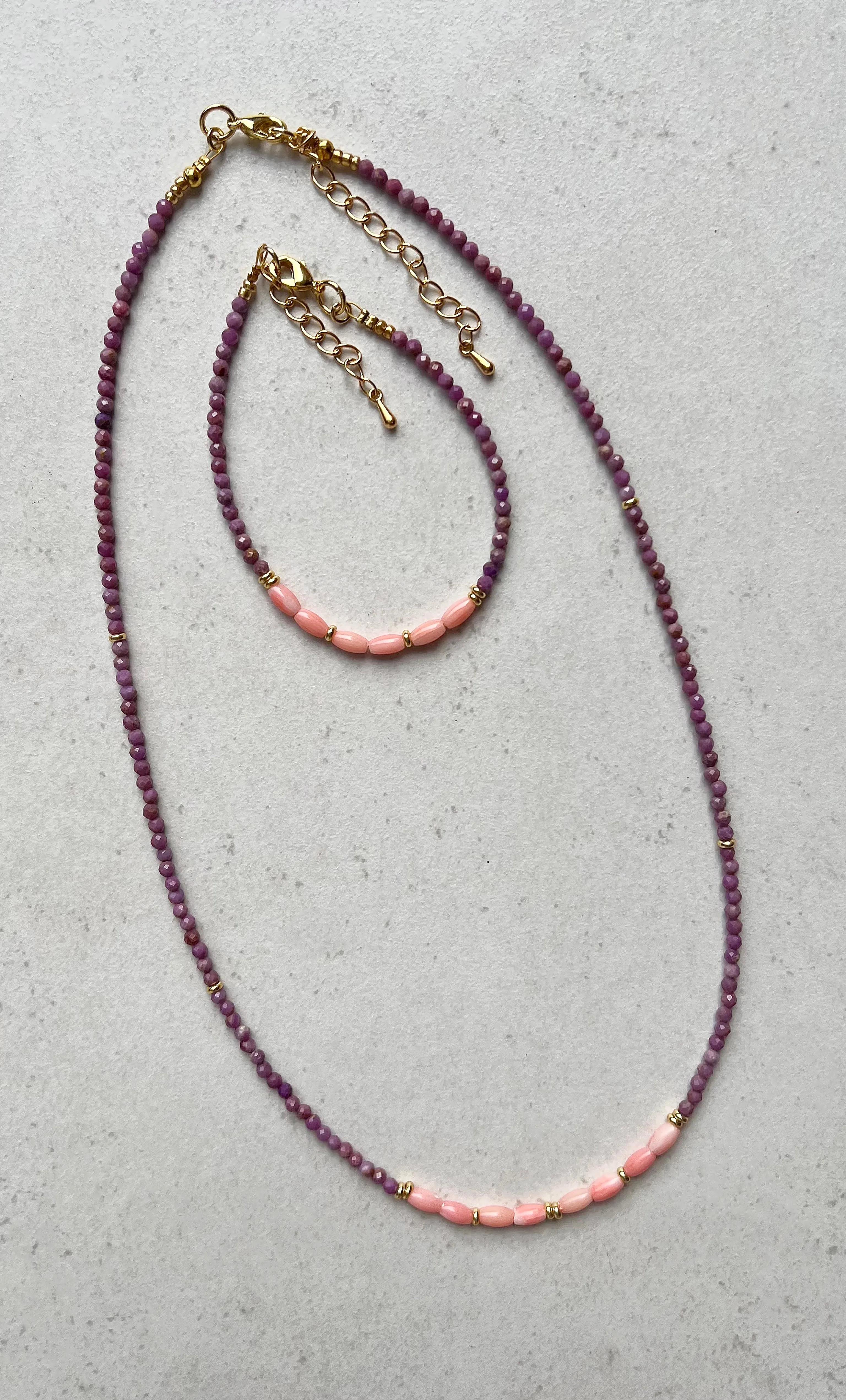 The Tunik Madre Coral & Lepidolite Bracelet