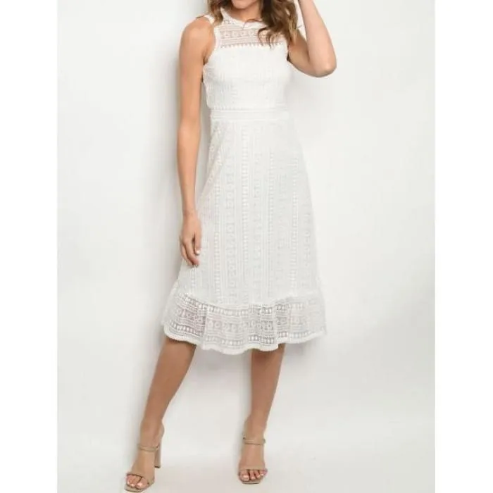 White Lace Summer Midi