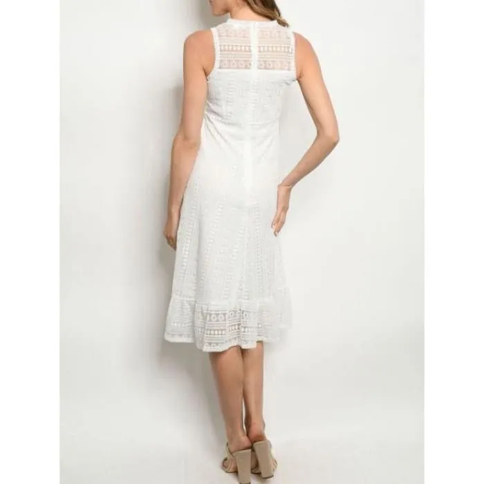 White Lace Summer Midi