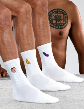 🍌🍑🍆 Thin Crew Socks SINGLE-PACK